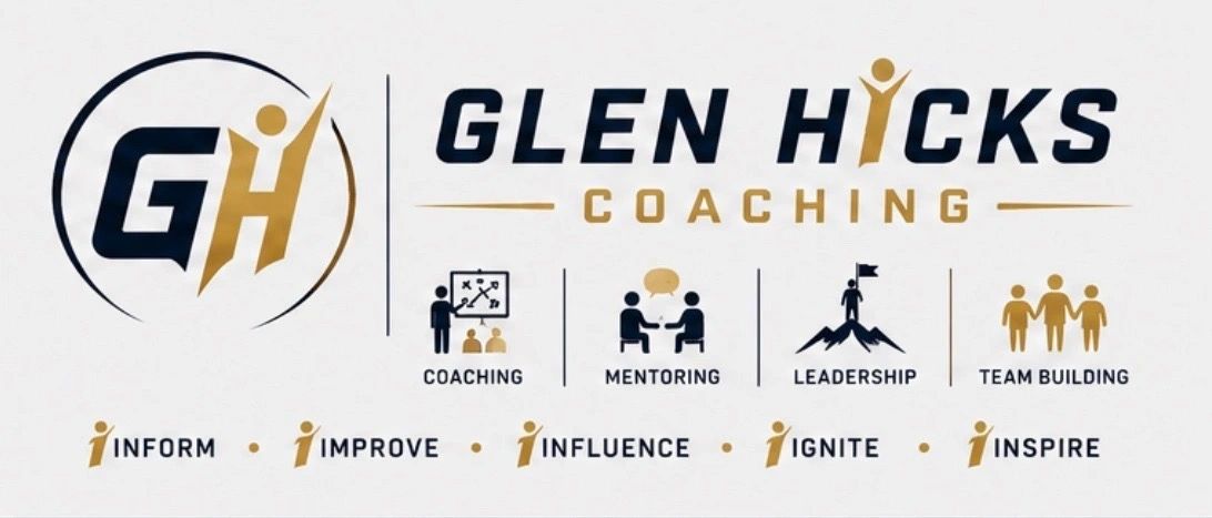Glen Hicks Coaching brand identity — services and pillars overview
